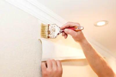 Pose de papier peint à Werentzhouse — revêtements muraux et toiles de verre
